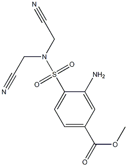 methyl 3-amino-4-[bis(cyanomethyl)sulfamoyl]benzoate Structure