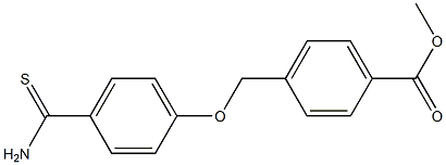 methyl 4-(4-carbamothioylphenoxymethyl)benzoate,,结构式