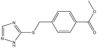 methyl 4-[(1H-1,2,4-triazol-5-ylsulfanyl)methyl]benzoate,,结构式