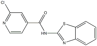 N-(1,3-benzothiazol-2-yl)-2-chloropyridine-4-carboxamide 化学構造式