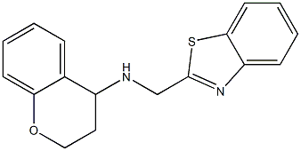 N-(1,3-benzothiazol-2-ylmethyl)-3,4-dihydro-2H-1-benzopyran-4-amine Struktur