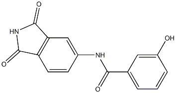 N-(1,3-dioxo-2,3-dihydro-1H-isoindol-5-yl)-3-hydroxybenzamide,,结构式