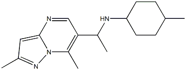 N-(1-{2,7-dimethylpyrazolo[1,5-a]pyrimidin-6-yl}ethyl)-4-methylcyclohexan-1-amine Structure