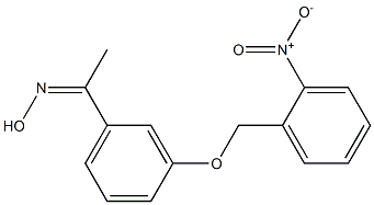 N-(1-{3-[(2-nitrophenyl)methoxy]phenyl}ethylidene)hydroxylamine 化学構造式