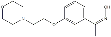 N-(1-{3-[2-(morpholin-4-yl)ethoxy]phenyl}ethylidene)hydroxylamine,,结构式