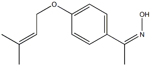 N-(1-{4-[(3-methylbut-2-en-1-yl)oxy]phenyl}ethylidene)hydroxylamine,,结构式