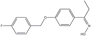 N-(1-{4-[(4-fluorophenyl)methoxy]phenyl}propylidene)hydroxylamine 化学構造式