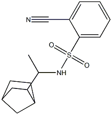 N-(1-{bicyclo[2.2.1]heptan-2-yl}ethyl)-2-cyanobenzene-1-sulfonamide Structure