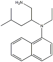N-(1-amino-4-methylpentan-2-yl)-N-ethylnaphthalen-1-amine,,结构式