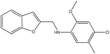 N-(1-benzofuran-2-ylmethyl)-4-chloro-2-methoxy-5-methylaniline,,结构式