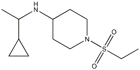 N-(1-cyclopropylethyl)-1-(ethanesulfonyl)piperidin-4-amine Struktur