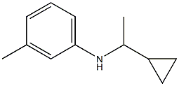 N-(1-cyclopropylethyl)-3-methylaniline,,结构式