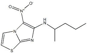N-(1-methylbutyl)-5-nitroimidazo[2,1-b][1,3]thiazol-6-amine,,结构式