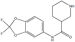 N-(2,2-difluoro-2H-1,3-benzodioxol-5-yl)piperidine-3-carboxamide 结构式