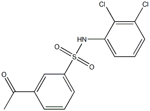 N-(2,3-dichlorophenyl)-3-acetylbenzene-1-sulfonamide Struktur