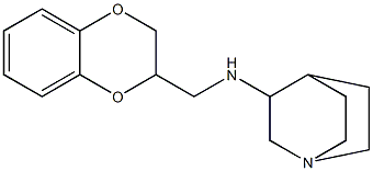 N-(2,3-dihydro-1,4-benzodioxin-2-ylmethyl)-1-azabicyclo[2.2.2]octan-3-amine Struktur