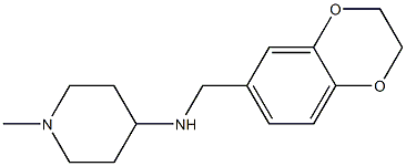 N-(2,3-dihydro-1,4-benzodioxin-6-ylmethyl)-1-methylpiperidin-4-amine Struktur