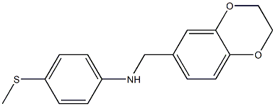 N-(2,3-dihydro-1,4-benzodioxin-6-ylmethyl)-4-(methylsulfanyl)aniline,,结构式