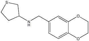 N-(2,3-dihydro-1,4-benzodioxin-6-ylmethyl)thiolan-3-amine,,结构式