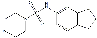 N-(2,3-dihydro-1H-inden-5-yl)piperazine-1-sulfonamide,,结构式