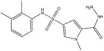 N-(2,3-dimethylphenyl)-5-(hydrazinocarbonyl)-1-methyl-1H-pyrrole-3-sulfonamide 结构式