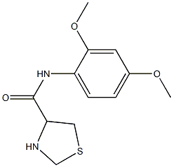 N-(2,4-dimethoxyphenyl)-1,3-thiazolidine-4-carboxamide Struktur