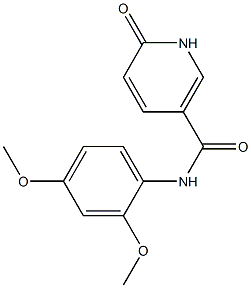 N-(2,4-dimethoxyphenyl)-6-oxo-1,6-dihydropyridine-3-carboxamide 化学構造式