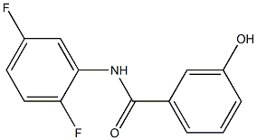 N-(2,5-difluorophenyl)-3-hydroxybenzamide,,结构式