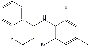 N-(2,6-dibromo-4-methylphenyl)-3,4-dihydro-2H-1-benzothiopyran-4-amine Structure