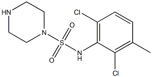 N-(2,6-dichloro-3-methylphenyl)piperazine-1-sulfonamide,,结构式