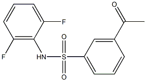 N-(2,6-difluorophenyl)-3-acetylbenzene-1-sulfonamide Struktur
