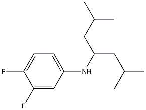 N-(2,6-dimethylheptan-4-yl)-3,4-difluoroaniline Struktur