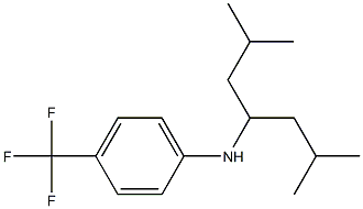 N-(2,6-dimethylheptan-4-yl)-4-(trifluoromethyl)aniline Structure