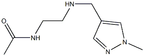 N-(2-{[(1-methyl-1H-pyrazol-4-yl)methyl]amino}ethyl)acetamide Struktur