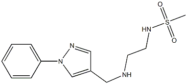 N-(2-{[(1-phenyl-1H-pyrazol-4-yl)methyl]amino}ethyl)methanesulfonamide Structure