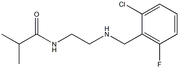 N-(2-{[(2-chloro-6-fluorophenyl)methyl]amino}ethyl)-2-methylpropanamide 化学構造式