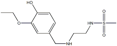 N-(2-{[(3-ethoxy-4-hydroxyphenyl)methyl]amino}ethyl)methanesulfonamide 化学構造式