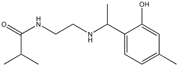 N-(2-{[1-(2-hydroxy-4-methylphenyl)ethyl]amino}ethyl)-2-methylpropanamide Structure