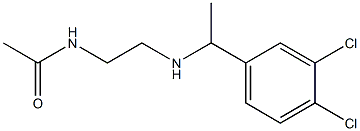 N-(2-{[1-(3,4-dichlorophenyl)ethyl]amino}ethyl)acetamide,,结构式