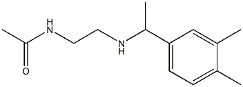 N-(2-{[1-(3,4-dimethylphenyl)ethyl]amino}ethyl)acetamide,,结构式