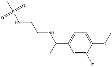 N-(2-{[1-(3-fluoro-4-methoxyphenyl)ethyl]amino}ethyl)methanesulfonamide 化学構造式