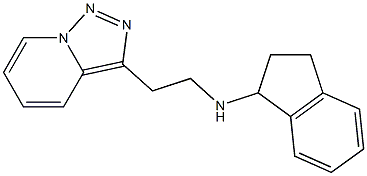 N-(2-{[1,2,4]triazolo[3,4-a]pyridin-3-yl}ethyl)-2,3-dihydro-1H-inden-1-amine Struktur