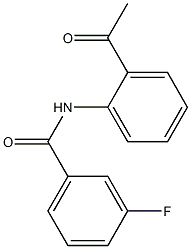 N-(2-acetylphenyl)-3-fluorobenzamide 结构式