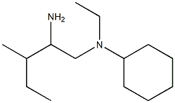 N-(2-amino-3-methylpentyl)-N-ethylcyclohexanamine 化学構造式