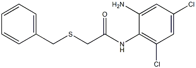 N-(2-amino-4,6-dichlorophenyl)-2-(benzylsulfanyl)acetamide Structure