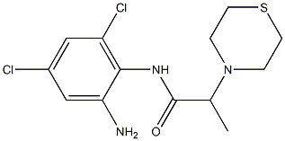 N-(2-amino-4,6-dichlorophenyl)-2-(thiomorpholin-4-yl)propanamide Structure