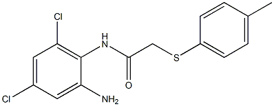 N-(2-amino-4,6-dichlorophenyl)-2-[(4-methylphenyl)sulfanyl]acetamide Struktur