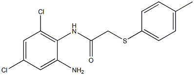 N-(2-amino-4,6-dichlorophenyl)-2-[(4-methylphenyl)sulfanyl]acetamide,,结构式