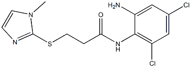 N-(2-amino-4,6-dichlorophenyl)-3-[(1-methyl-1H-imidazol-2-yl)sulfanyl]propanamide Struktur