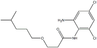 N-(2-amino-4,6-dichlorophenyl)-3-[(4-methylpentyl)oxy]propanamide 化学構造式